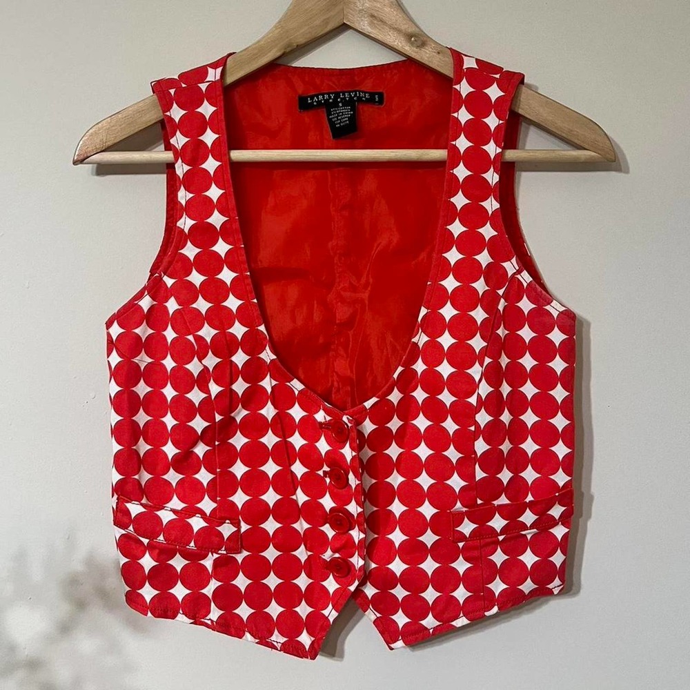 Larry Levine Polka-Dotted Suit Vest